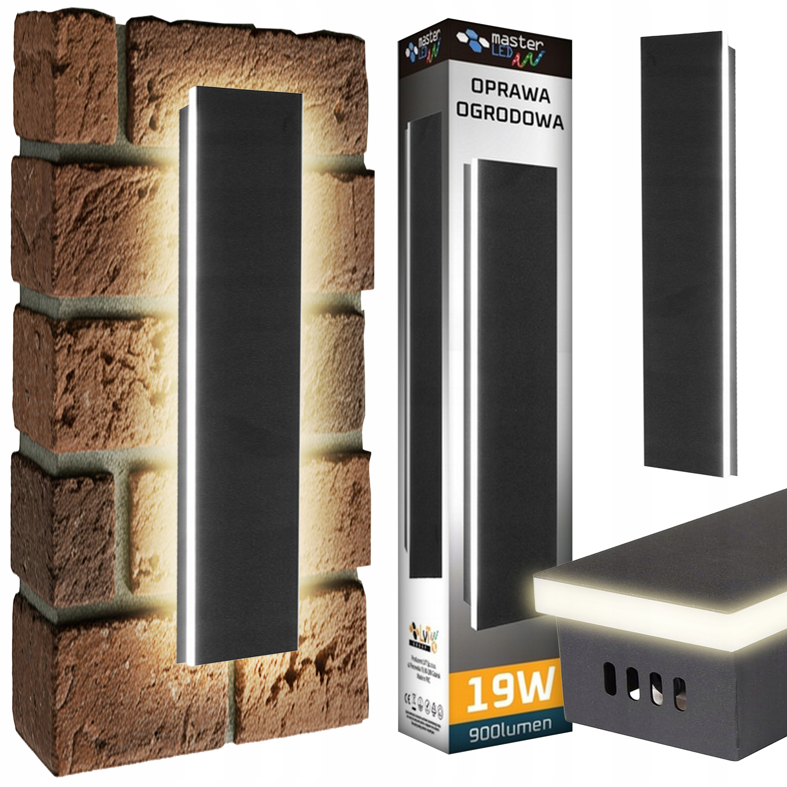 Led Fasádní Nástěnná Lampa Zahradní Nástěnná Lampa Lara 19W 60 cm venkovní IP65