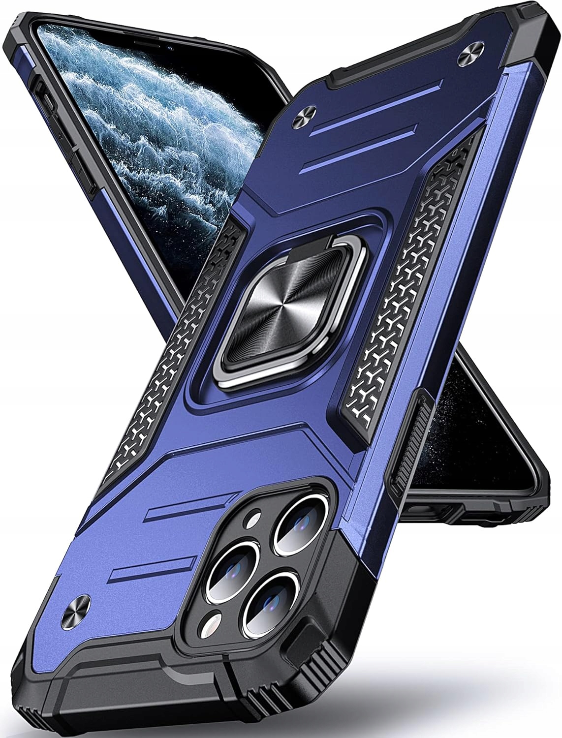Etui Ochronne Armor Ring iPhone 11 Pro Pancerne Granatowy