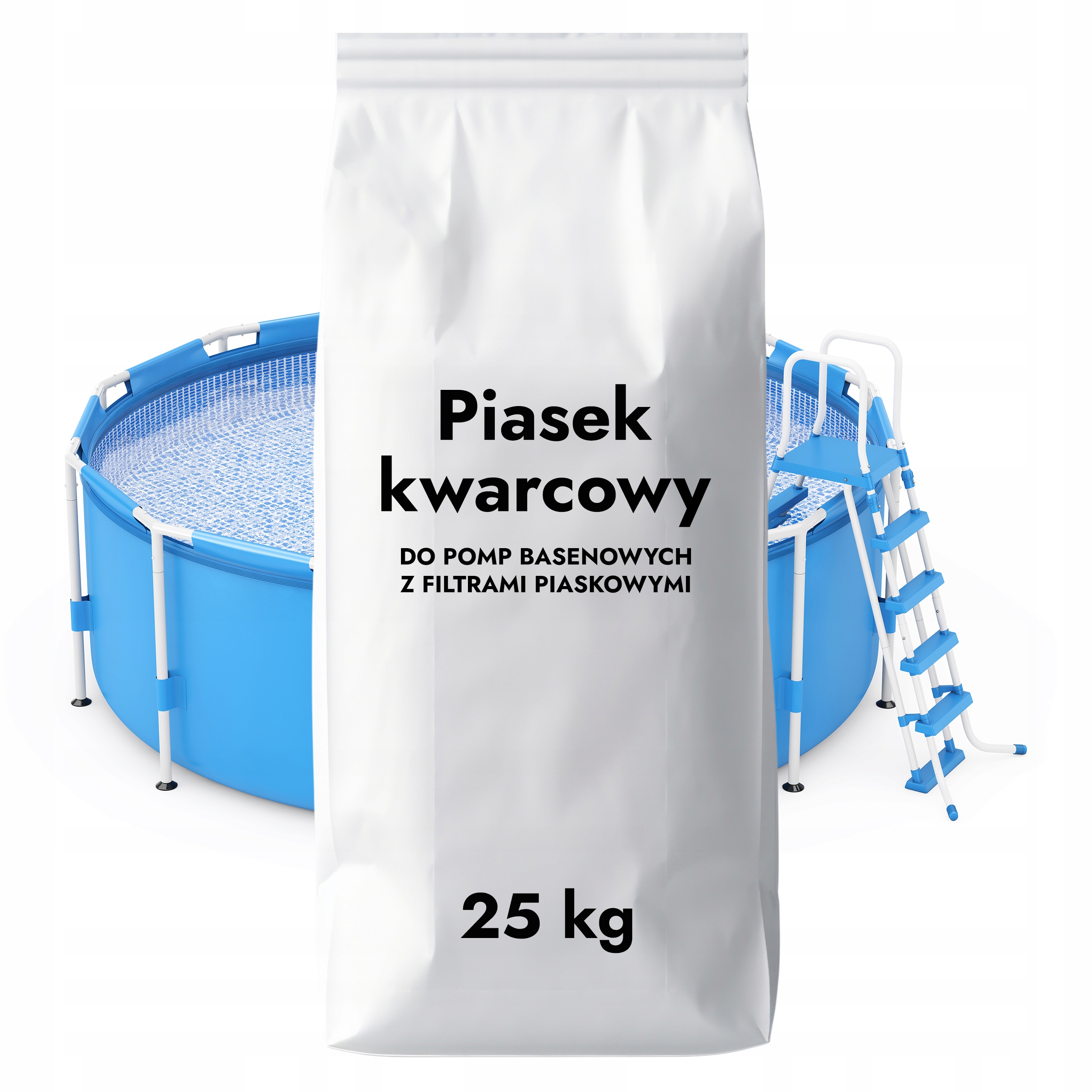 PIASEK KWARCOWY DO POMPY BASENOWEJ PIASKOWEJ FILTRA 25KG 0,5-1MM ATEST PZH