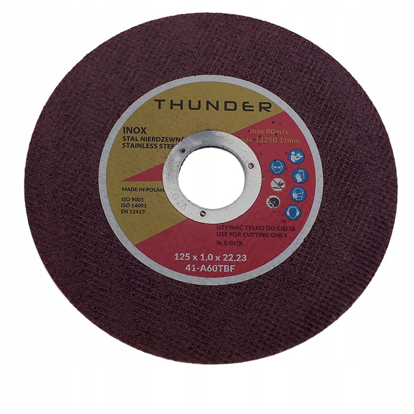 

Tarcza do cięcia Thunder 125 X 1,0 X 22,23 Inox