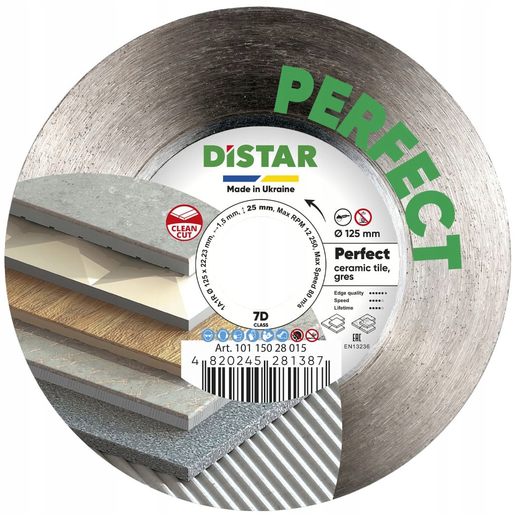 Distar Tarcza Diamentowa Tnąca Do Ceramiki Gresu 125MM Perfect Gres
