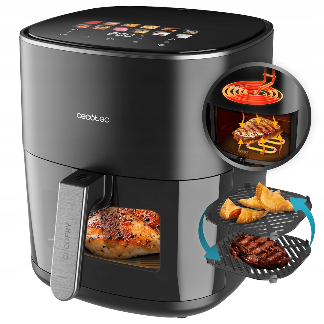 Frytkownica beztłuszczowa Cecotec Cecofry&Grill Duoheat 6500 Air Fryer