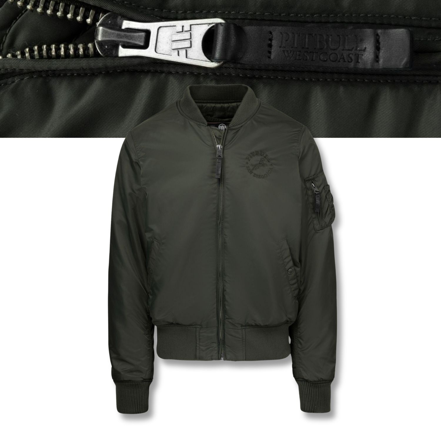 Pánská bomber přechodová bunda Pitbull zateplená bomber flyers Hacket