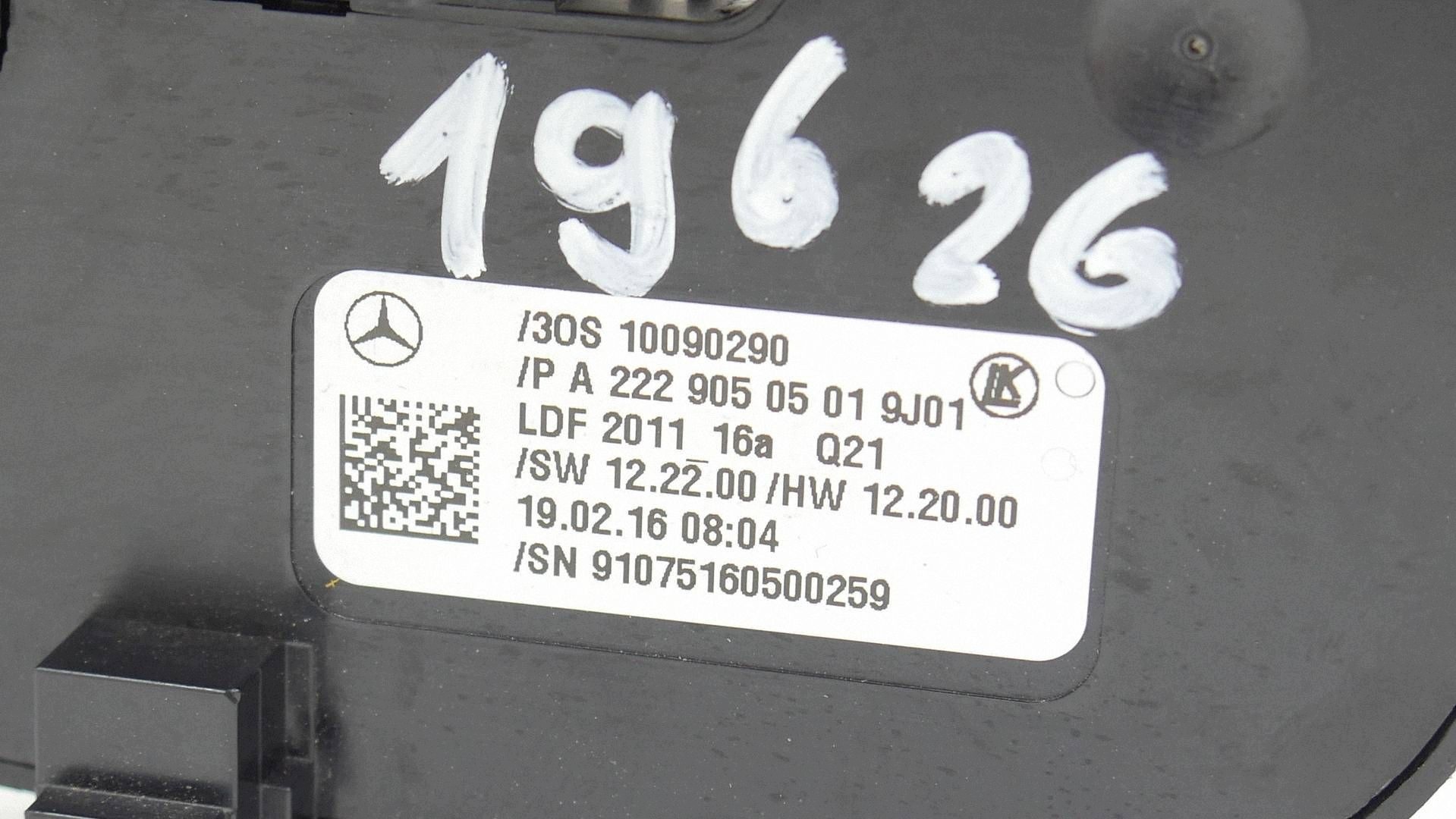 switch of control seat left front MERCEDES S W222 A2229050501