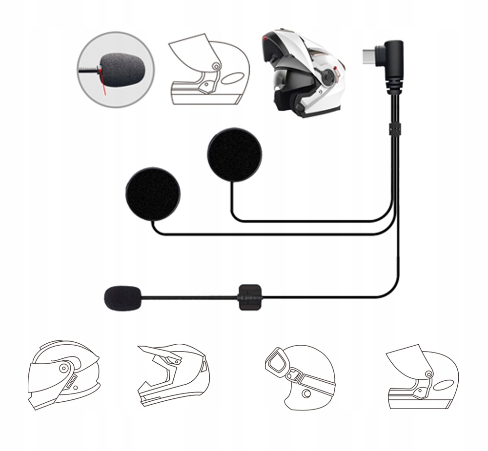 INTERKOM MOTOCYKLOWY BLUETOOTH Z WODOODPORNY IP67 Parowanie z interkomem innej marki tak
