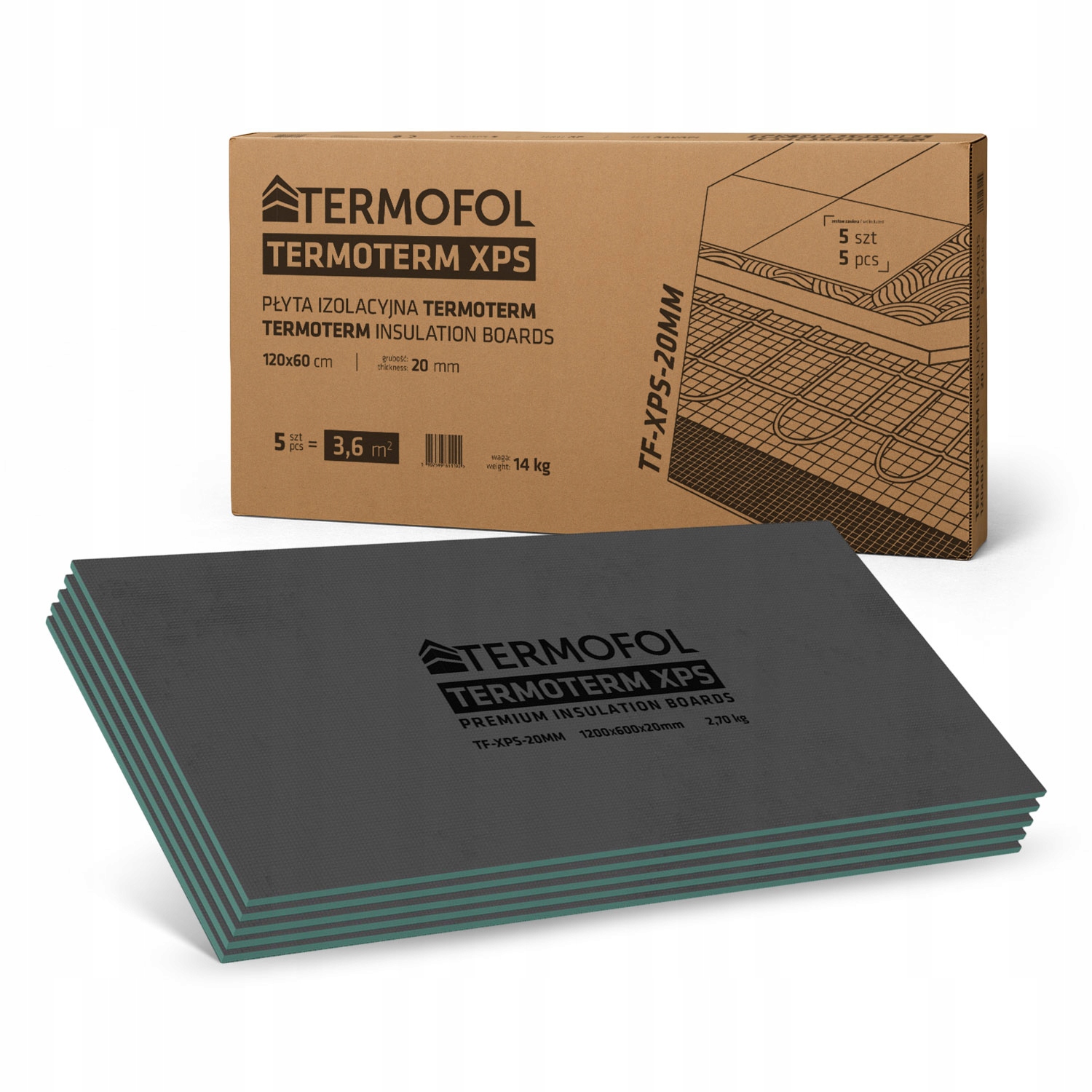 Podkladová Izolácia Stavebná Doska Vykurovacie Podložky Xps 20MM Vykurovanie 5ks