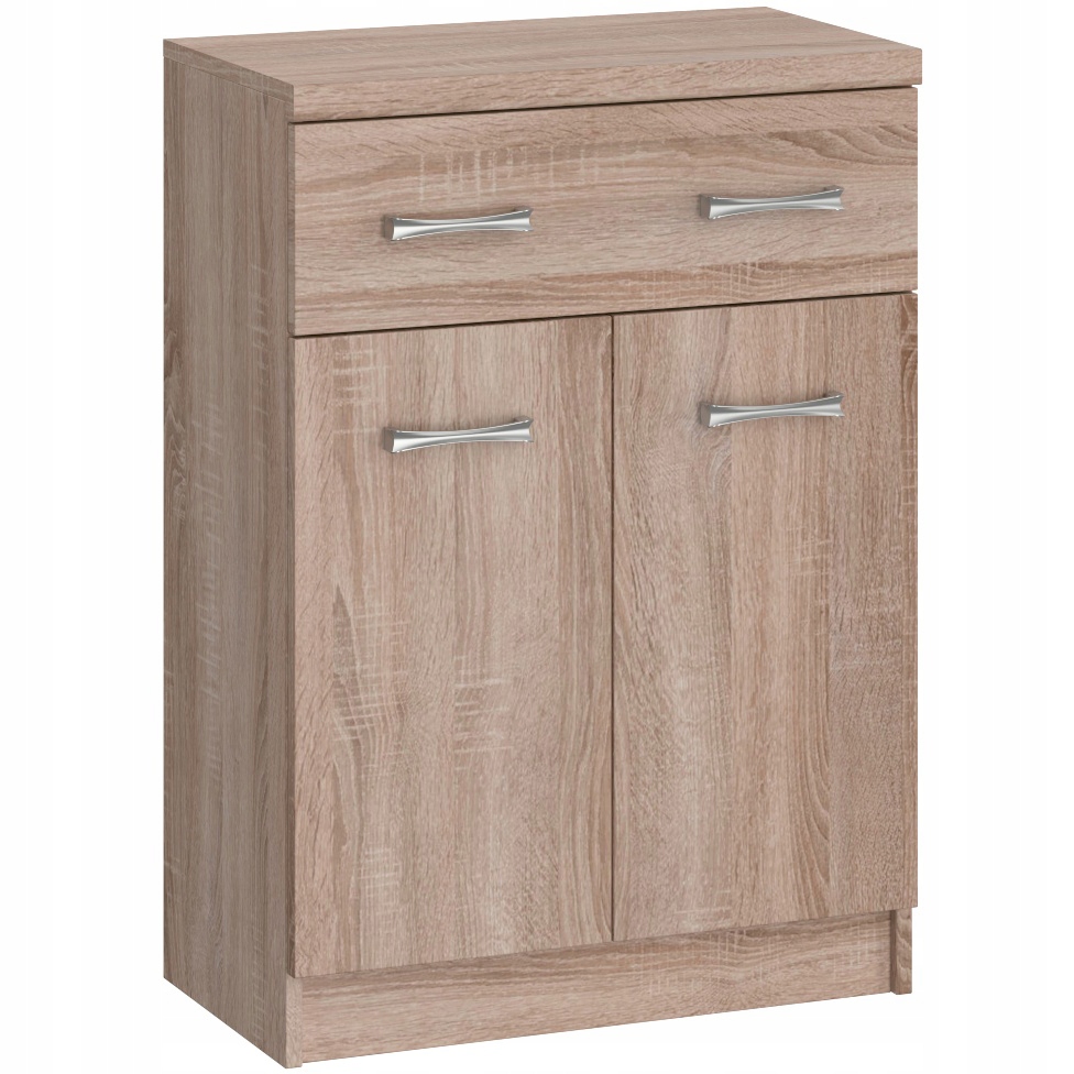 KOMODA SZAFKA SOFIA 2D1S 60 X 85 X 33 CM DĄB SONOMA MAT DO PRZEDPOKOJU