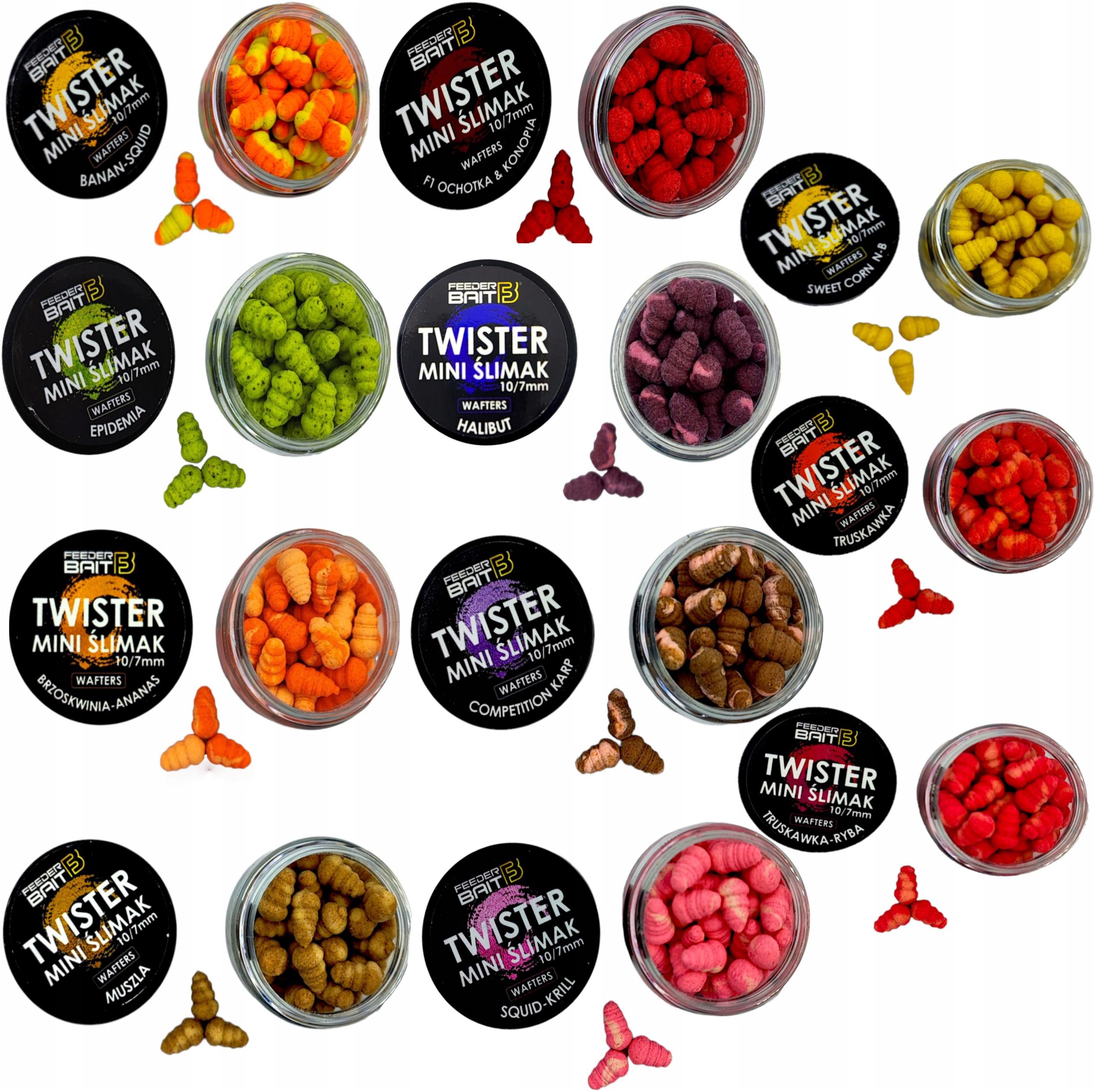 Feeder Bait Twister mini Ślimak zestaw 11 smaków