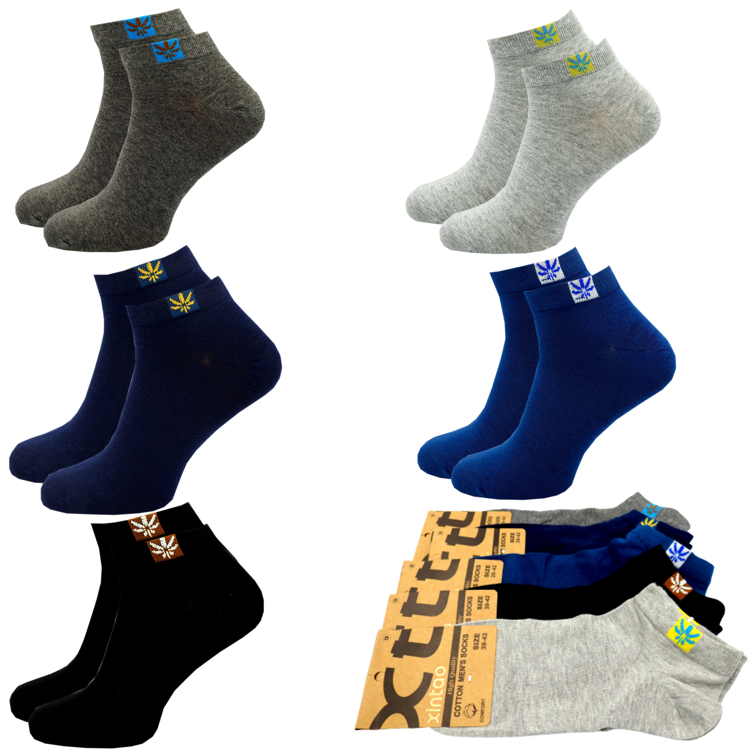 

Skarpety Męskie Stopki Krótkie Bawełniane 5 Par