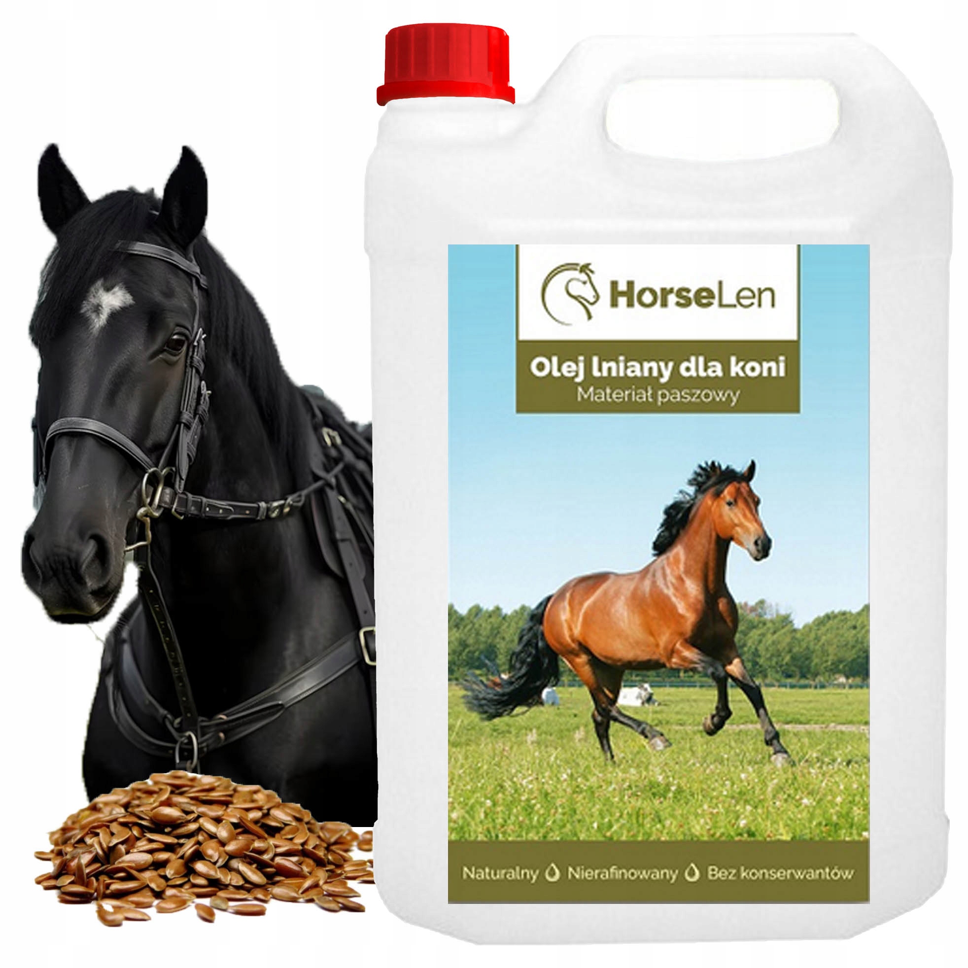OLEJ LNIANY 10L DLA KONI HORSELEN Marka Horselen