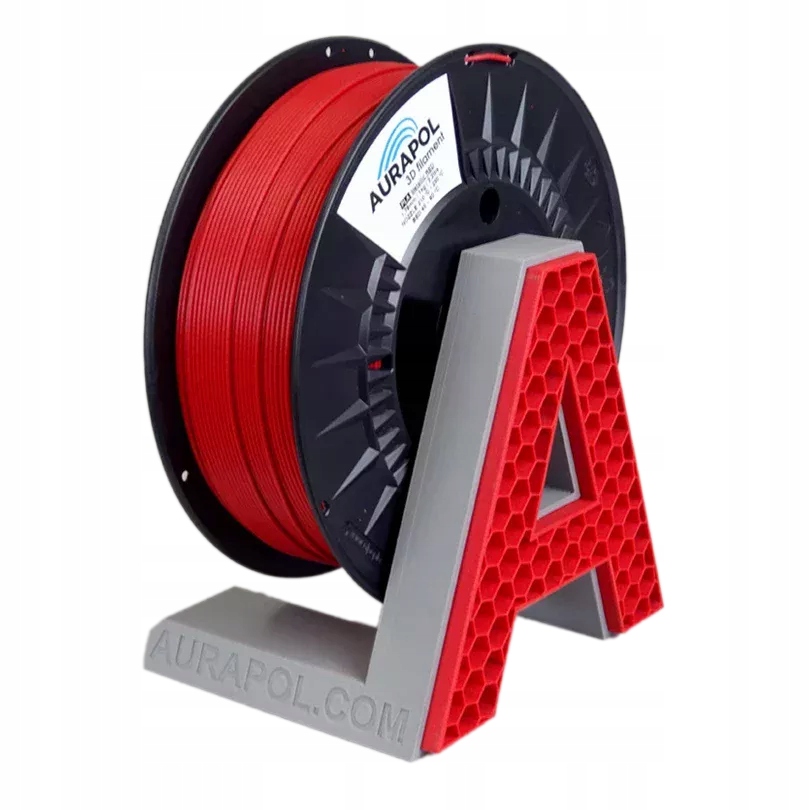 Filament Aurapol Pla 3D Cervena metaliza Červený 1 kg 1,75 mm