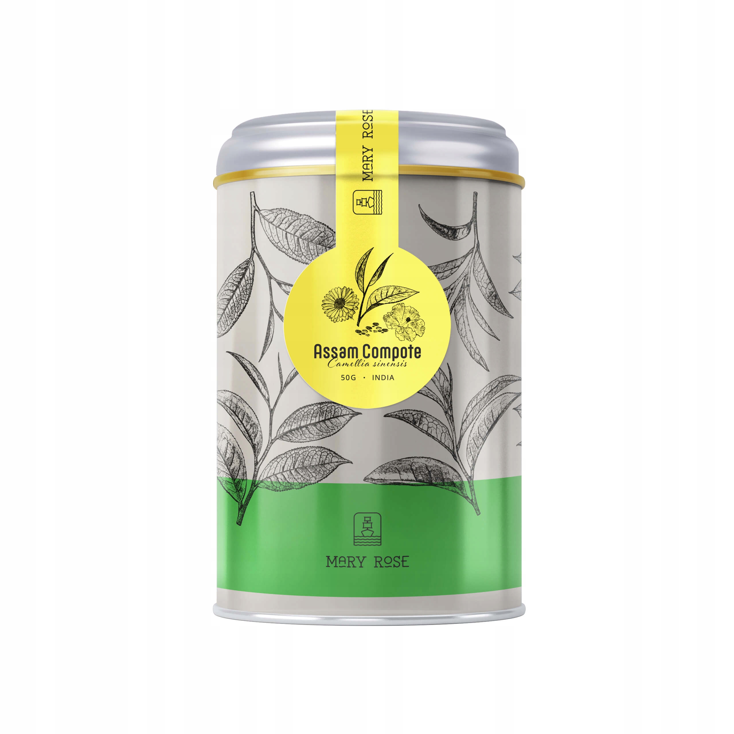 Mary Rose Čaj Assam Compote v plechovce 50 g