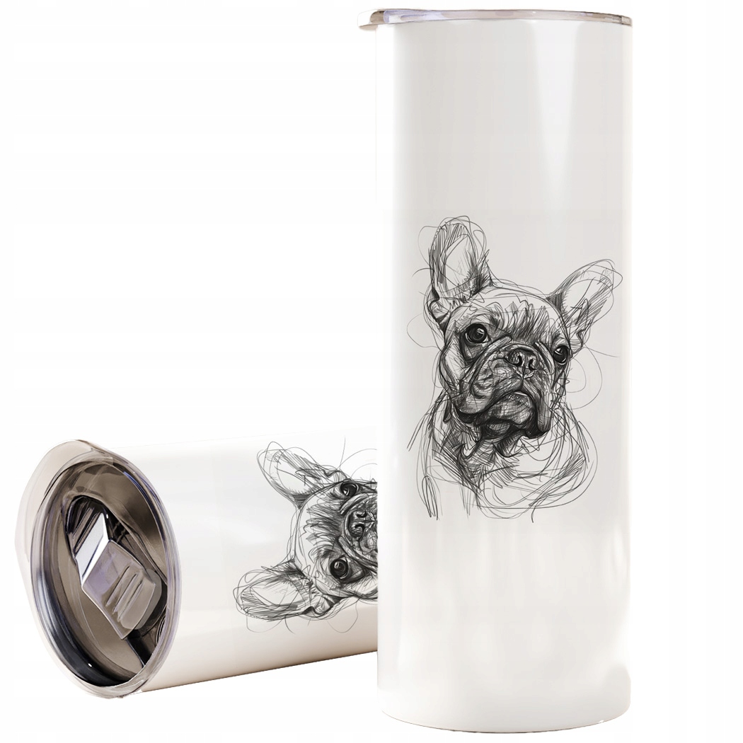 Termohrnek Na Kávu Ocelový Nerezový 750 ML S Potiskem Psa Mazlíčka