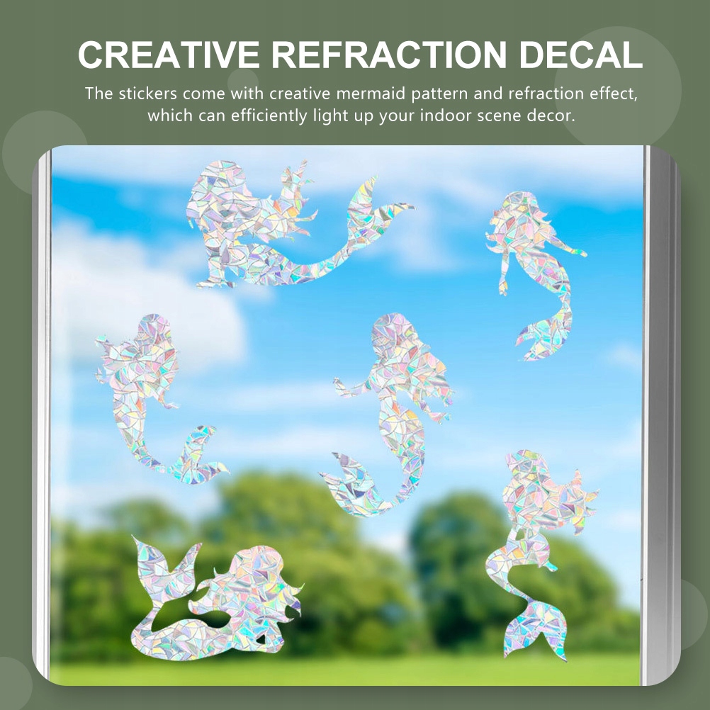 NAKLEJKI NA OKNO TĘCZOWE NAKLEJKI 6 SZT Marka bez marki