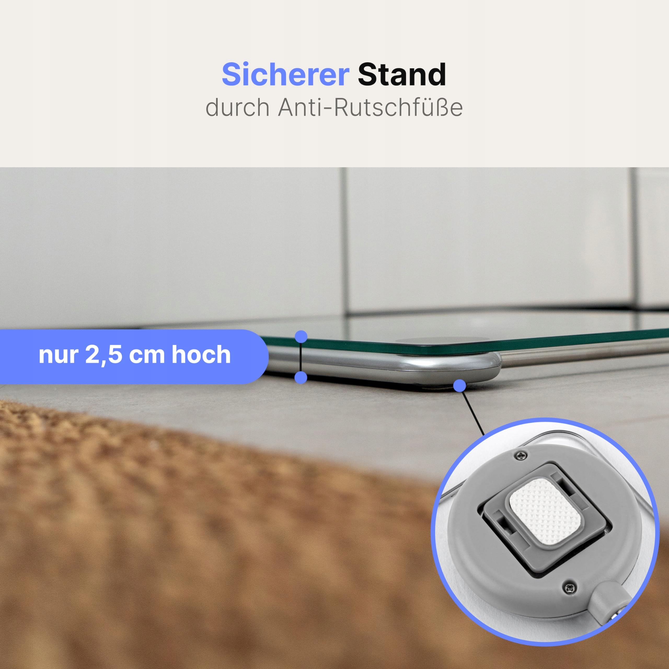 CLATRONIC Cyfrowa Waga Łazienkowa Szklana Powierzchnia LCD 25-150kg — miniatura 6
