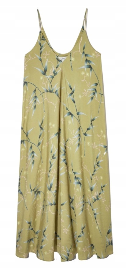 Cos Šaty Typu Slip S Výstřihem Do V Khaki vel. 44