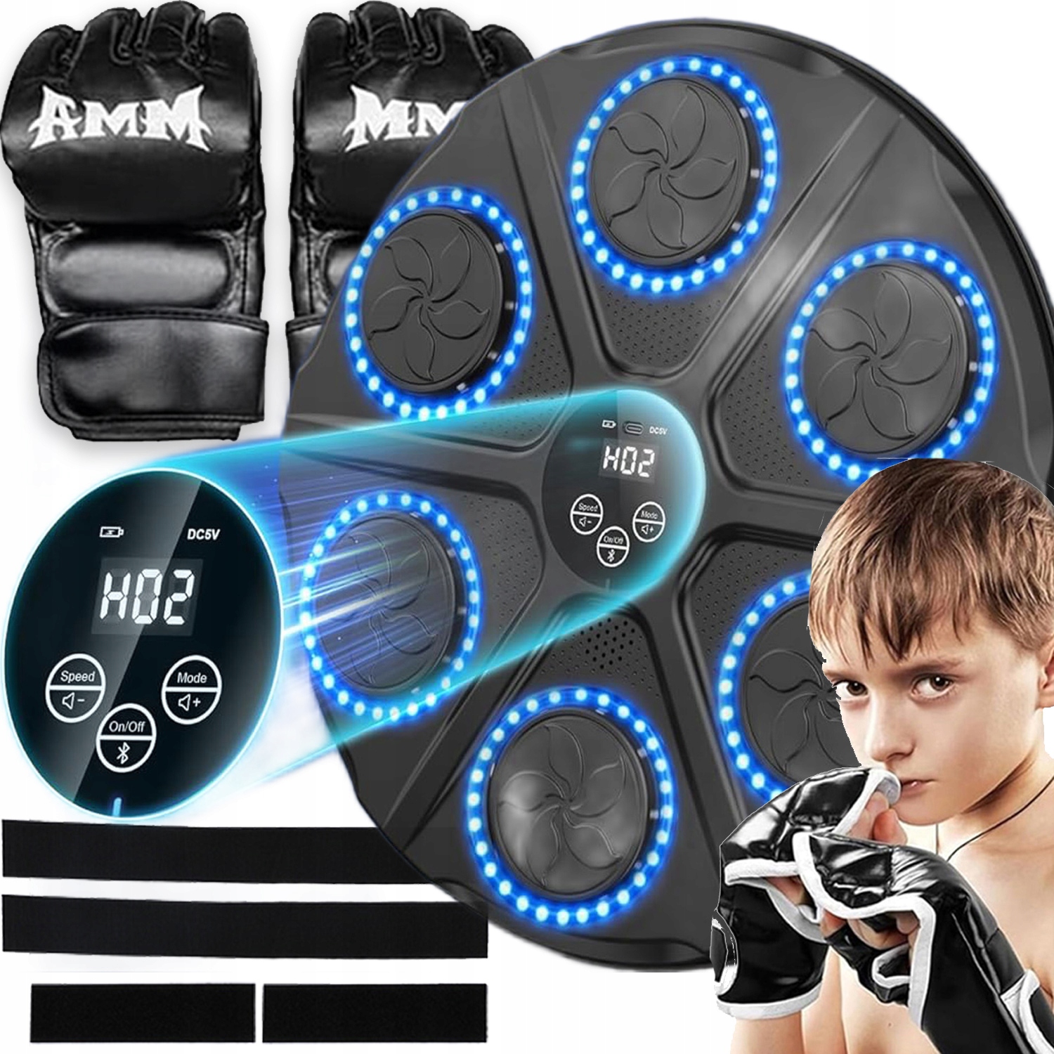 Music Boxing Machine Boxovací Stěna Hudební Štít Bluetooth Rukavice