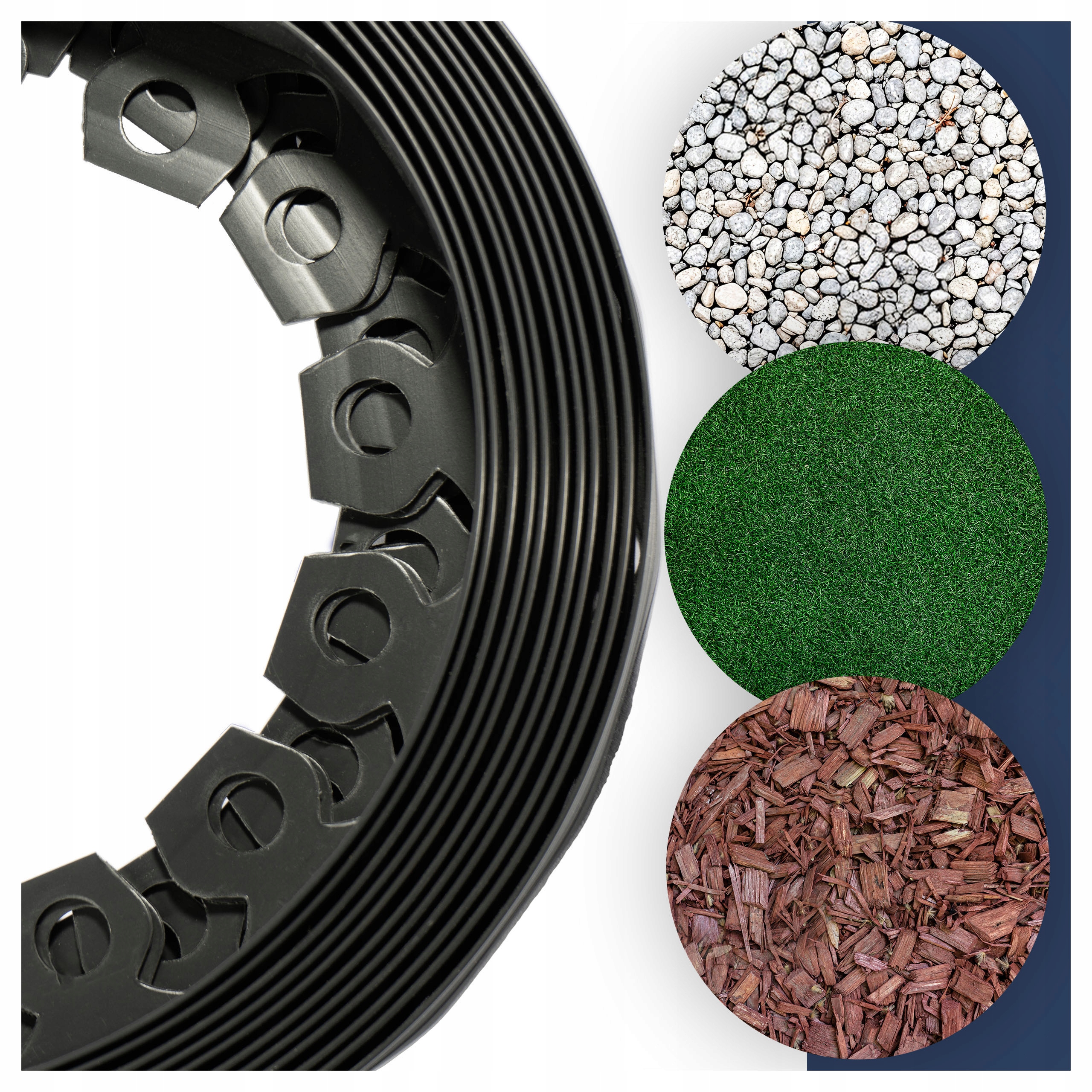 OBRZEŻE OGRODOWE OBRZEŻE TRAWNIKOWE PLASTIKOWE CZARNE 20 m OBRZEŻA 2X10M Kod producenta Obrzeżeogrodowerolkaczarna20m+kotwy