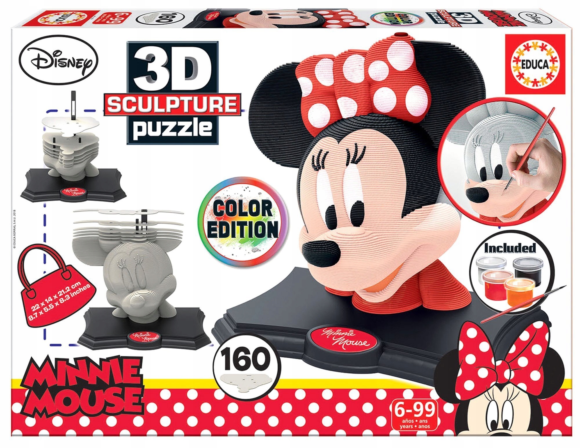 

Puzzle 3D 160 Myszka Minnie rzeźba do pomalowania