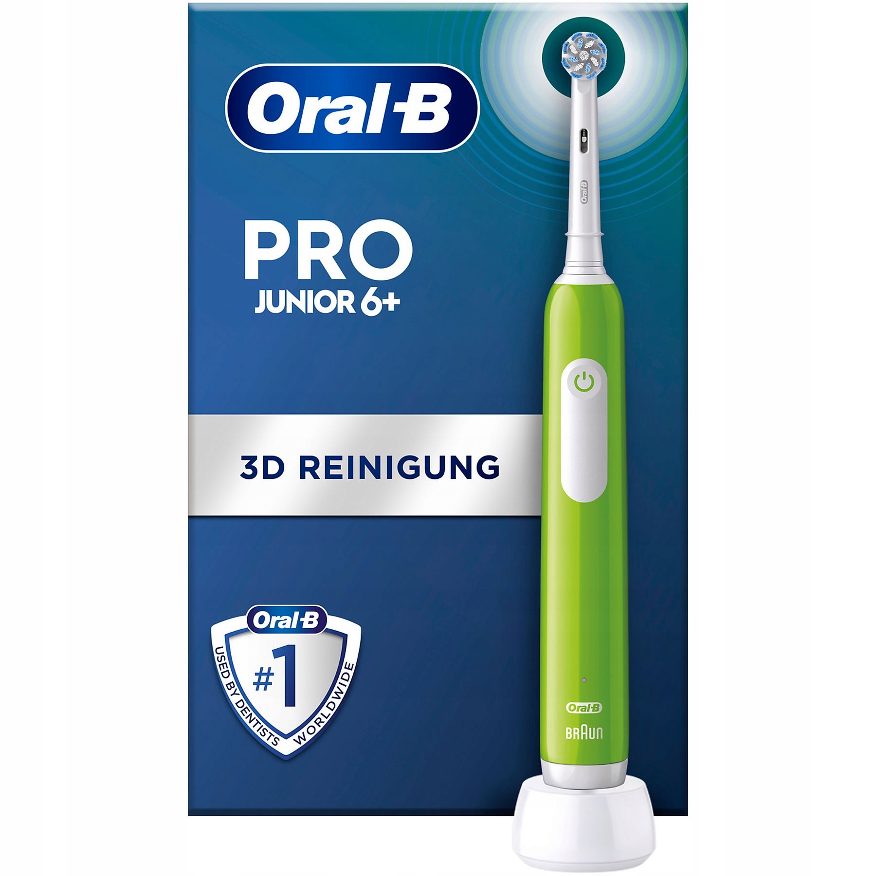 Oral-b Szczoteczka Elektryczna Do Zębów Junior Pro Zielona Dla Dzieci