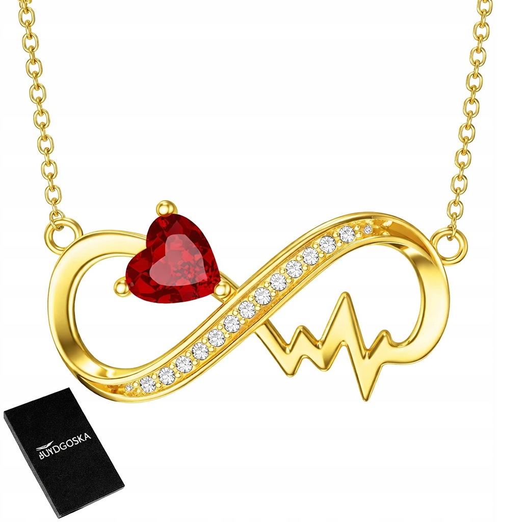Stříbrný dámský náhrdelník celebrity nekonečno srdce stříbro pozlacené