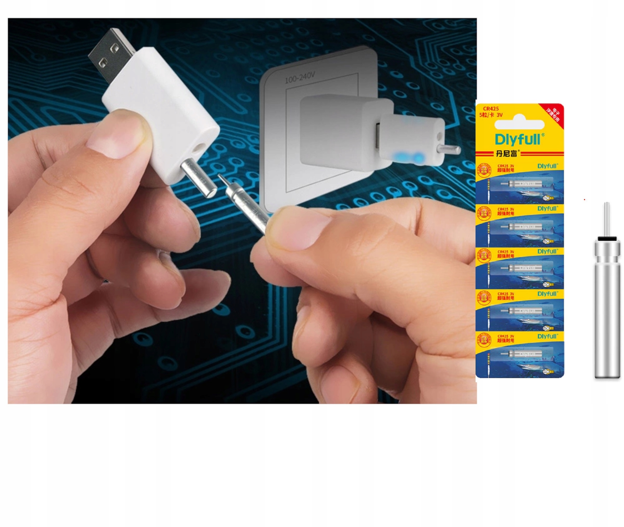 

Ładowarka Usb do Baterii CR425 5 Baterii