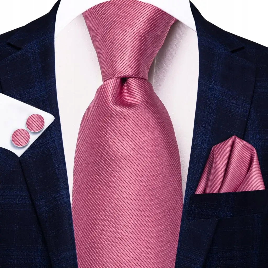 Hedvábný žakárový set Kravata Sponky Kapesníček