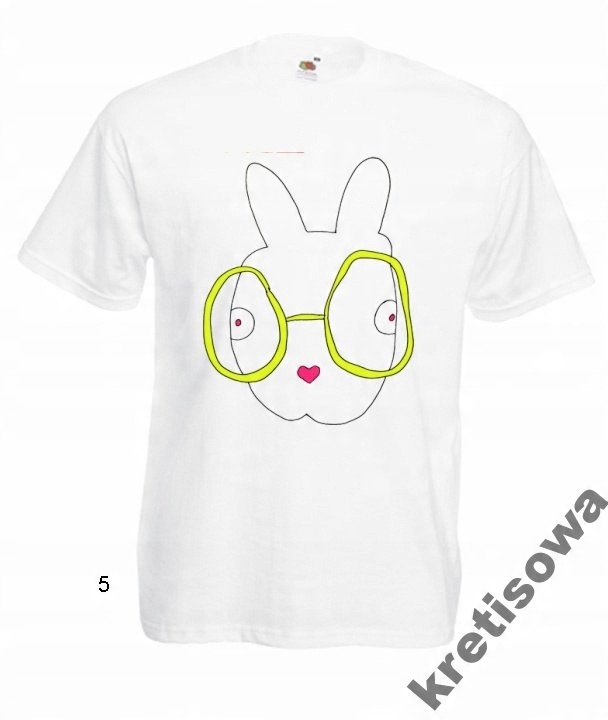 

Kolorowe Koszulki Zając Królik Rabbit Wzory