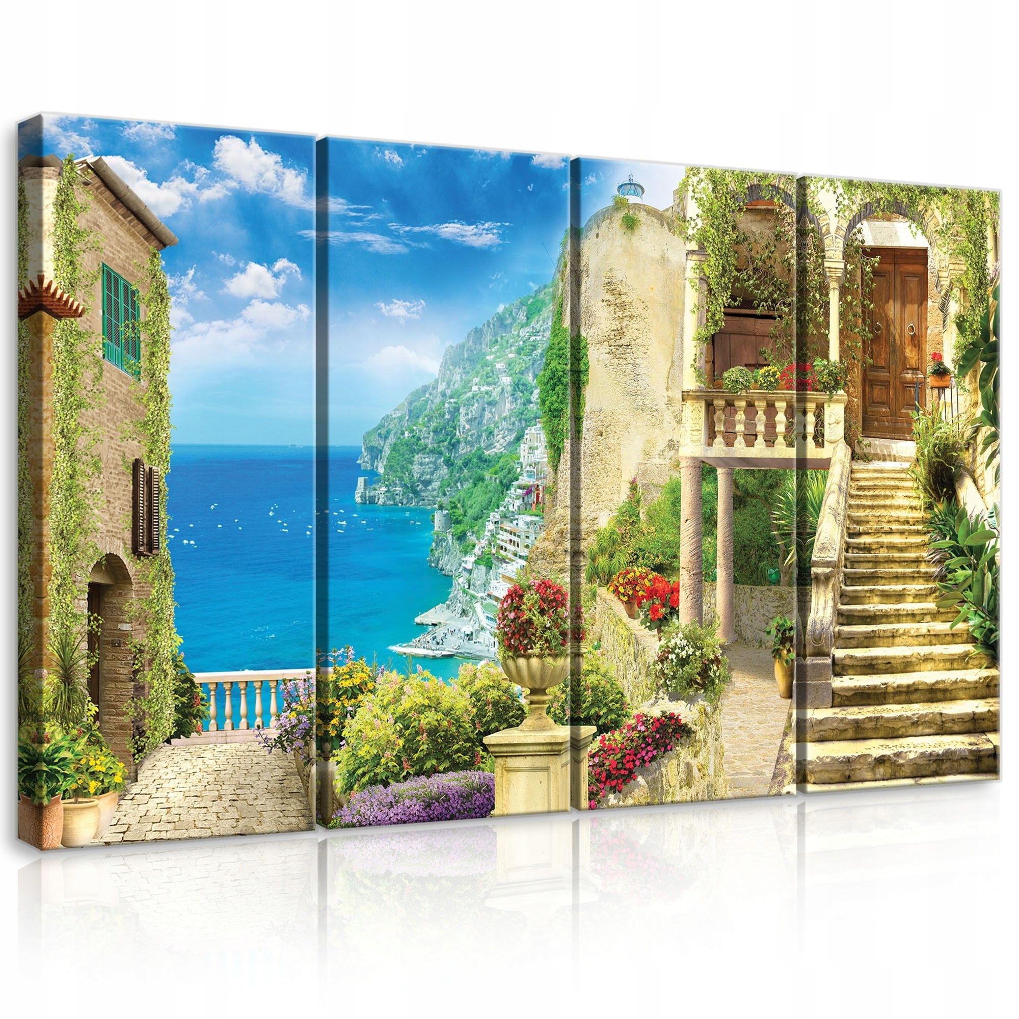 Obraz 120x80 Taliansko Positano more leto slnko kvety architektúra