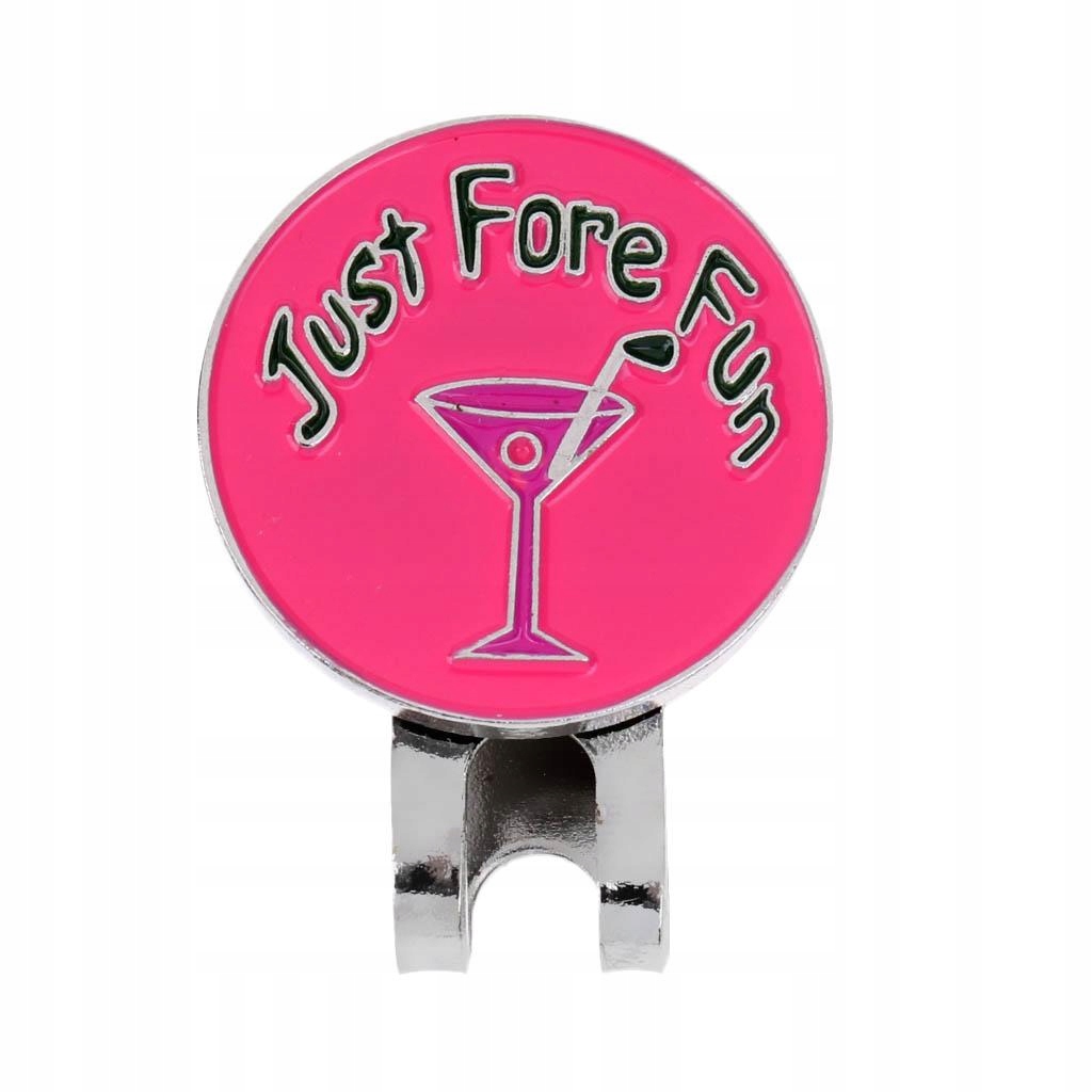 Alloy Golf Ball Marker With Golf Hat Clip Various Patterns Rose Red Marka bez marki