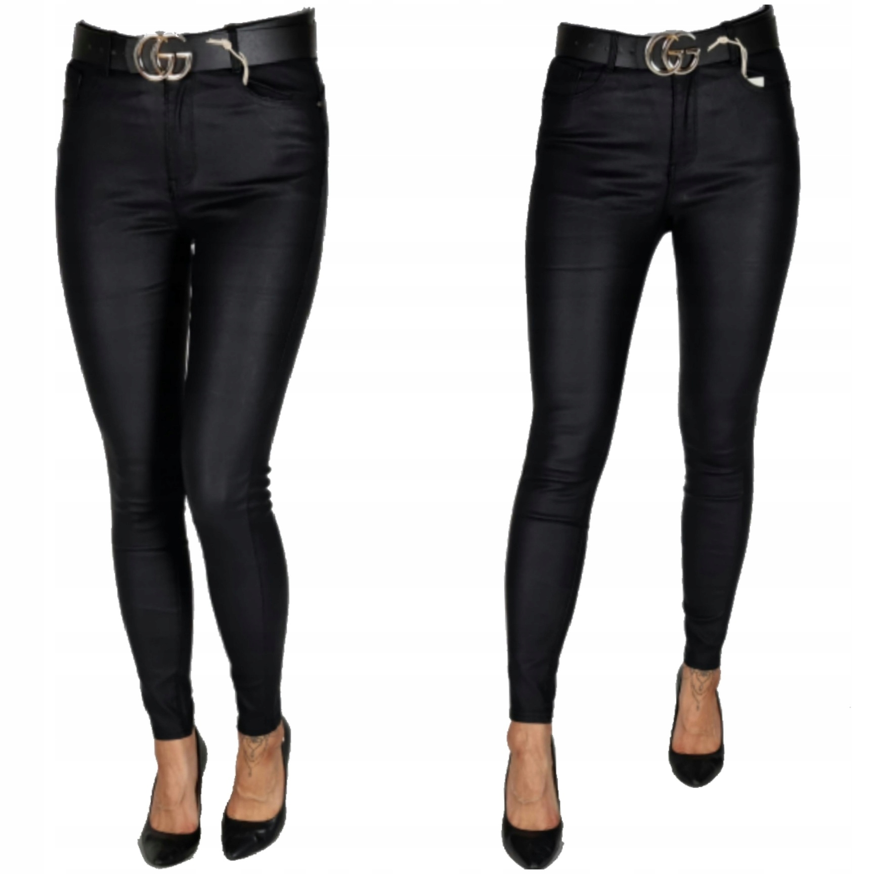 Laulia Spodnie Woskowane Z Wysokim Stanem Rozmiar S