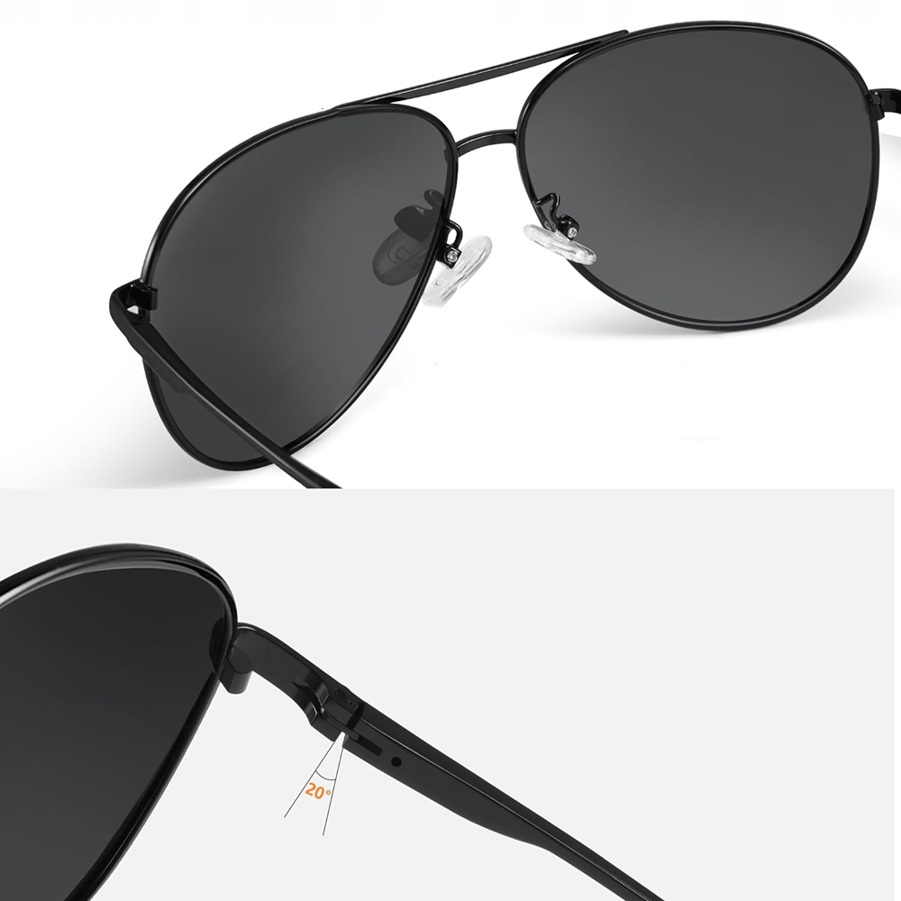 ULTRALEKKIE OKULARY PRZECIWSŁONECZNE POLARYZACYJNE UV400 CZARNE DO SPORTU Model UV400 Protection