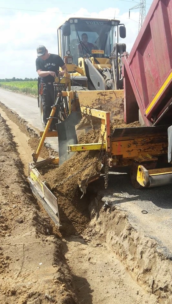 Układanie poboczy, poboczarka, ścinanie usługi