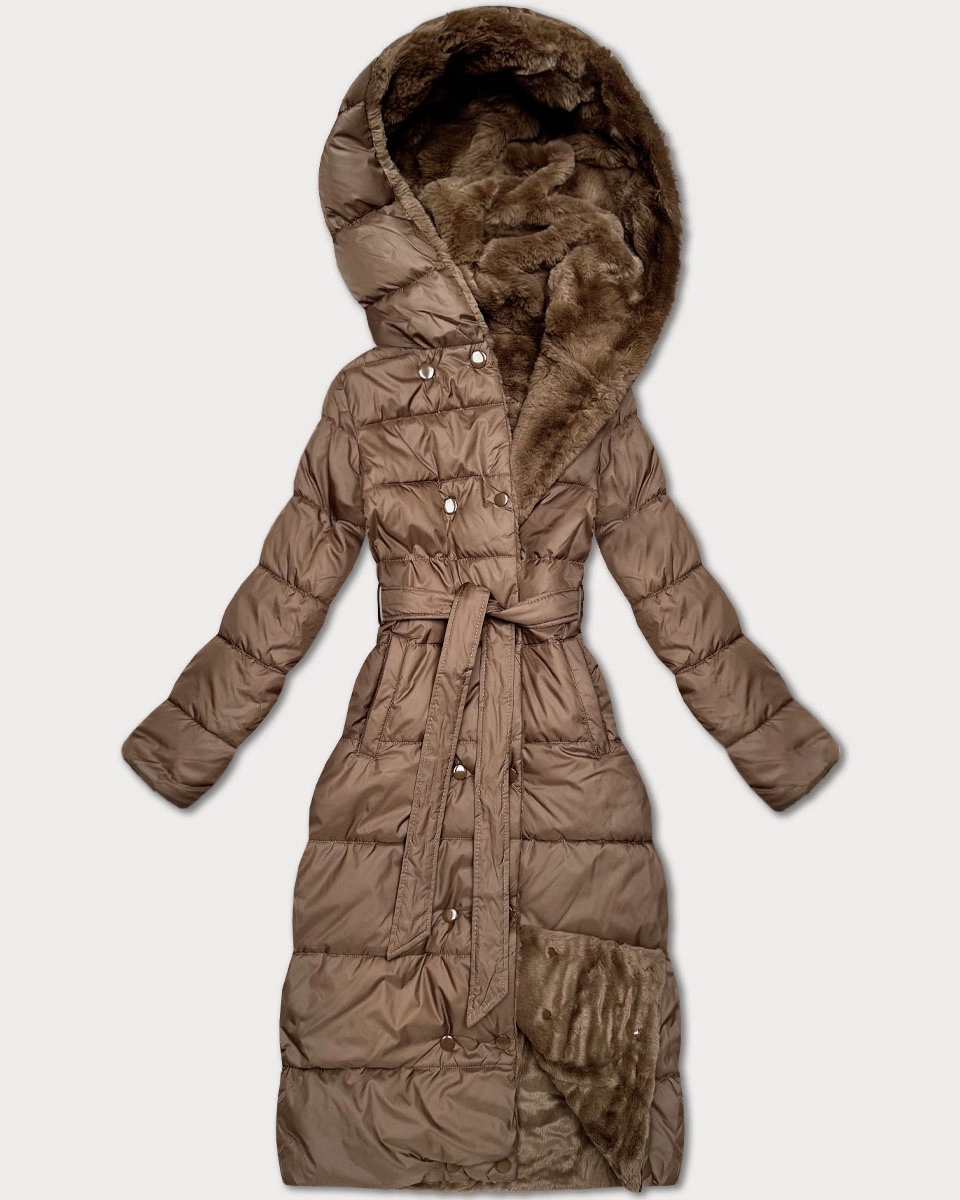 Zimní Bunda 2V1 Kožešina 6020 Bronzová XL (42)