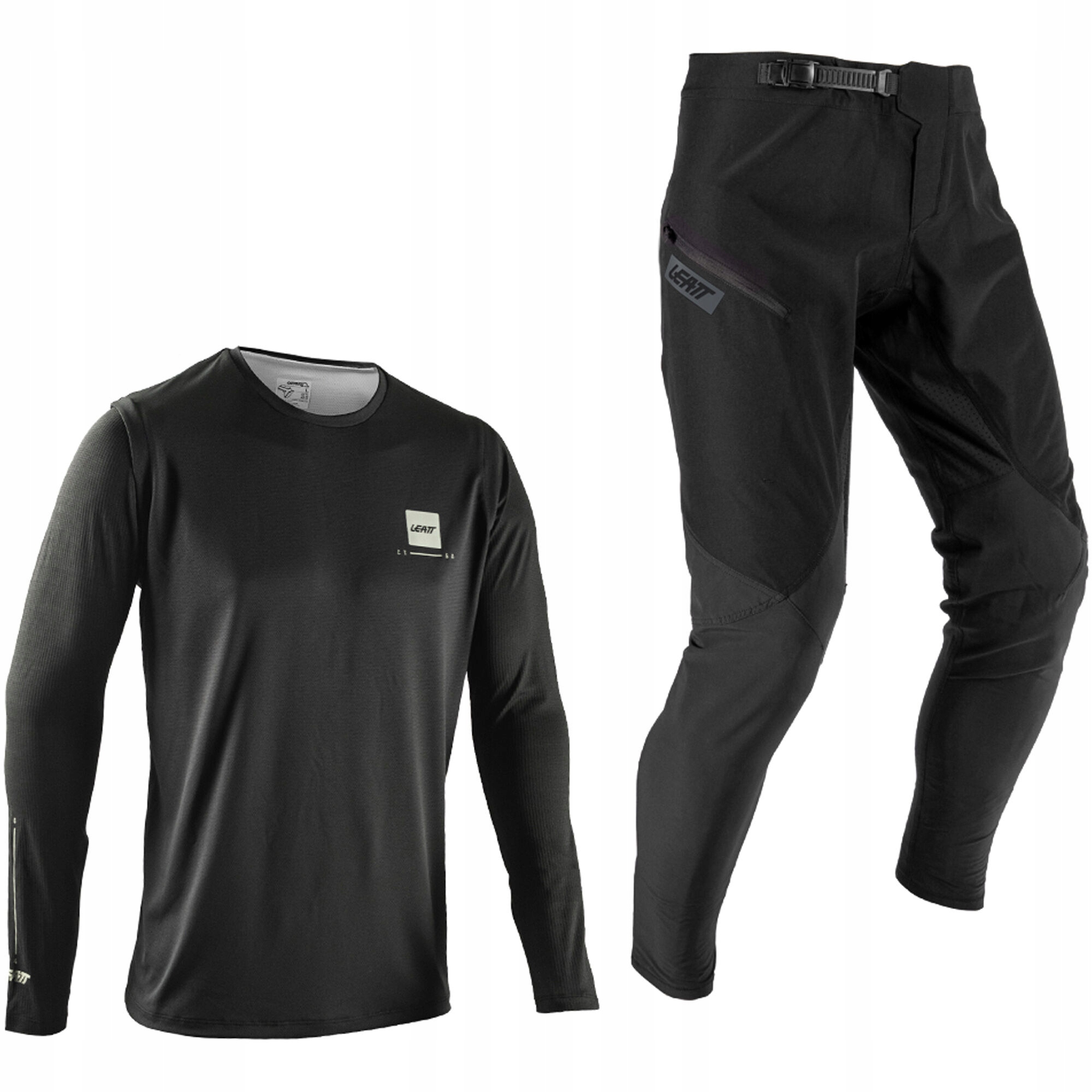 Leatt komplet rowerowy Enduro koszulka spodnie Gravity 1.0 Ghost Black L