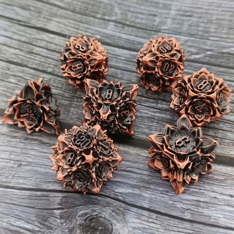 BOTANICA ARCANUM ZESTAW 7 METALOWYCH KOŚCI RPG