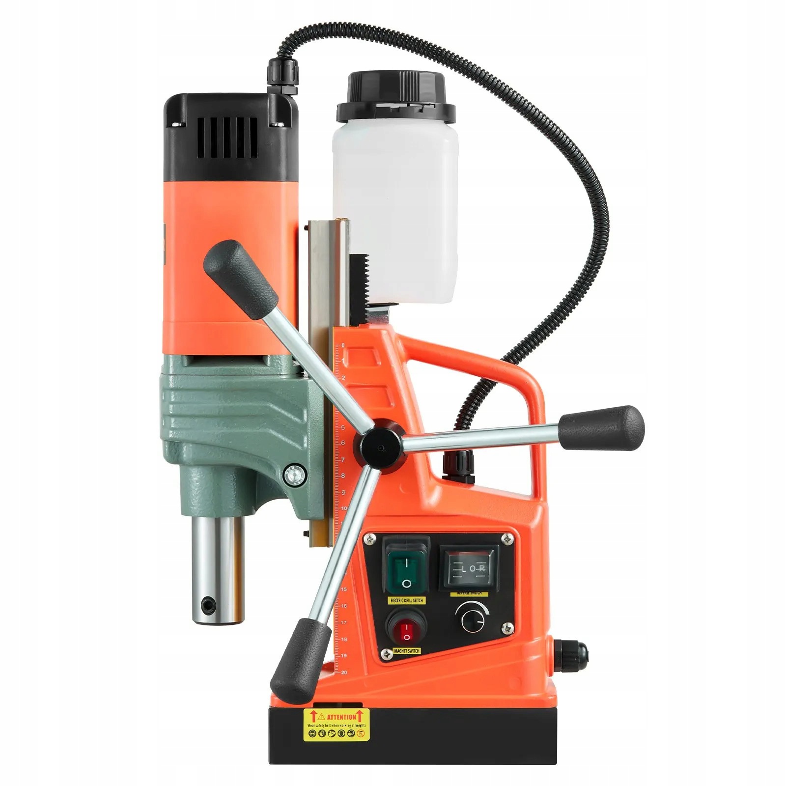 Silná magnetická jádrová vrtačka 1450 W 50 mm 13000 N 6 vrtáků Weldon