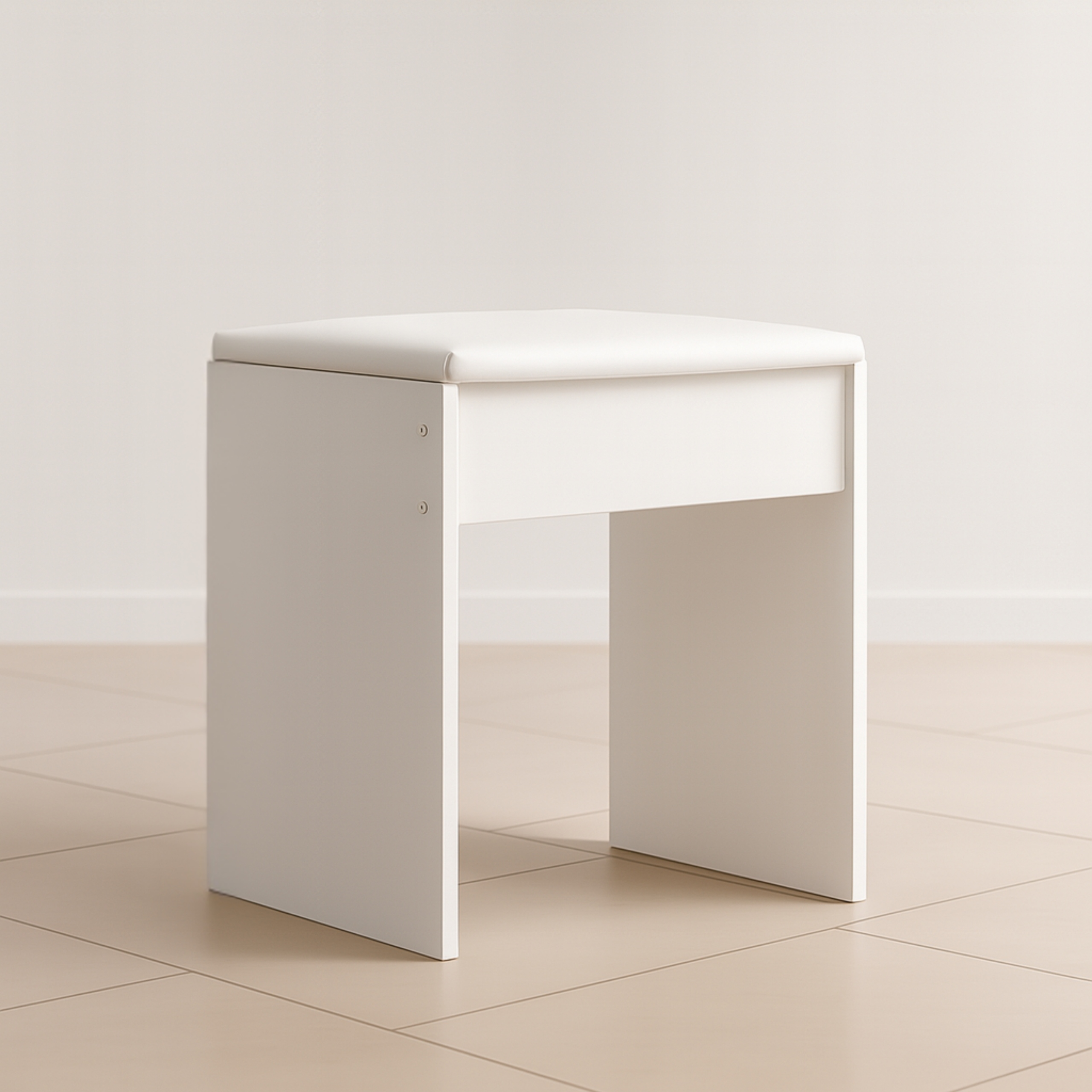 TOALETKA KOSMETYCZNA 85cm Z LUSTREM I OŚWIETLENIEM ŚCIEMNIANYM LED WINDY Kolor mebla biały