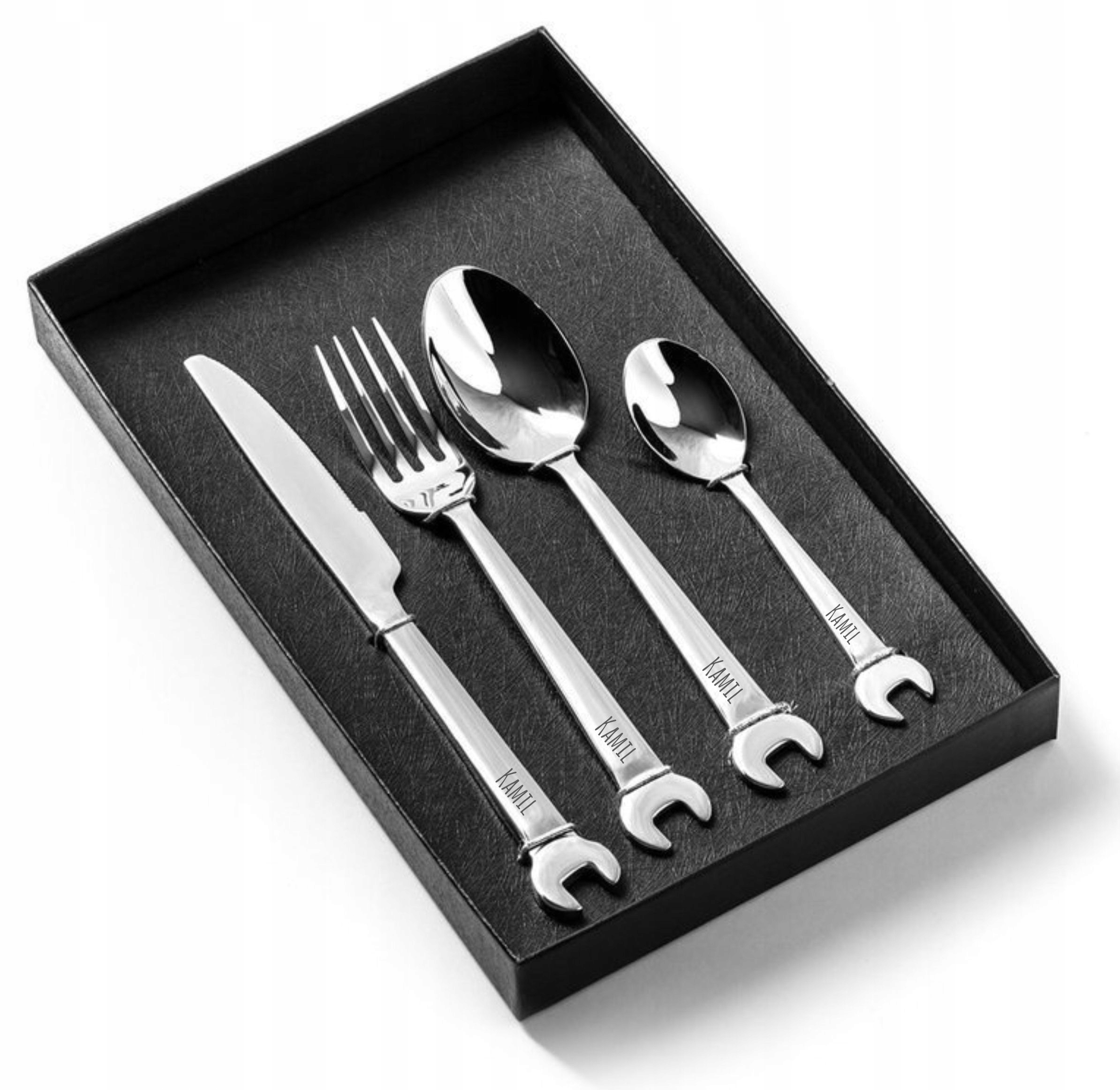 

Sztućce mechanika taty syna klucze Grawer imienia