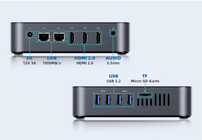 DreamQuest Mini PC W11 Intel 12. Gen N95 16 GB DDR4 RAM 512 GB SSD Marka inna