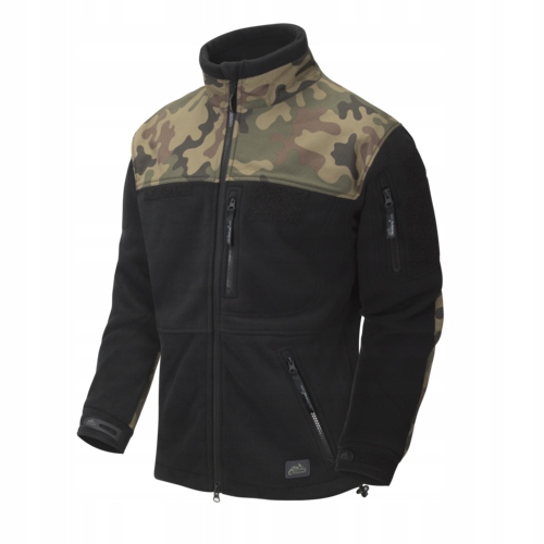 Mikina Fleecová Helikon Infantry Fleece Černá/PL Woodland vel. XXL