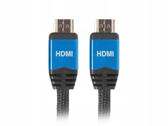 Kabel Lanberg Premium CA-HDMI-20CU-0010-BL (hdmi M Hdmi M; 1m; kolor czar