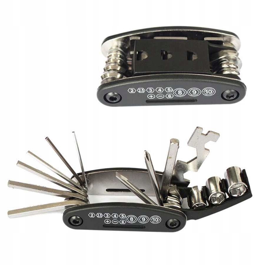 ZESTAW KLUCZY NARZĘDZI ROWEROWYCH UNIWERSALNY 16w1 Marka DSJ