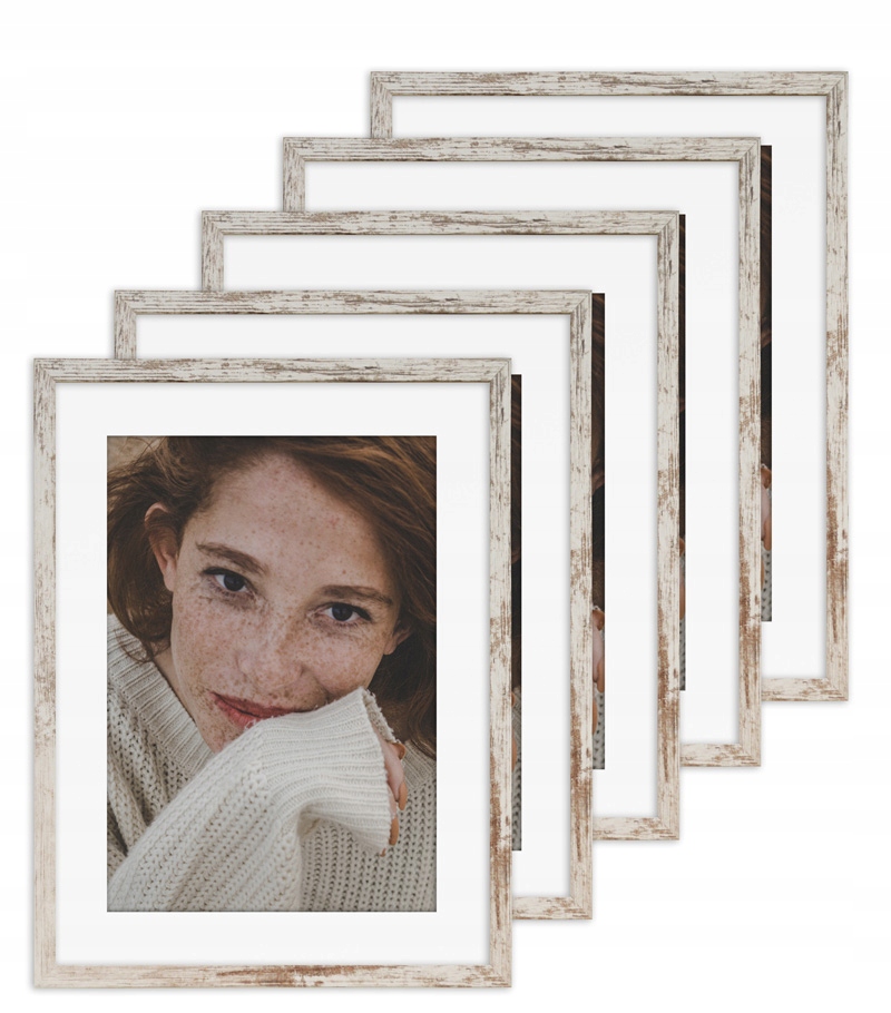 

Zestaw 5 ramek na zdjęcie A4 z passe Italia antyk