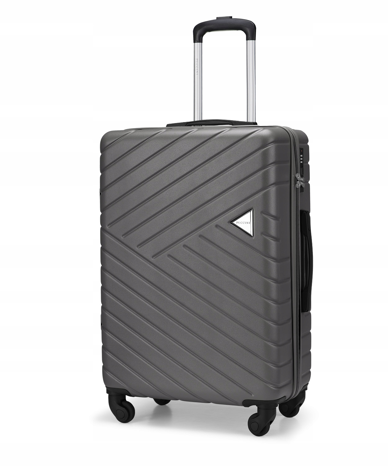 Walizka Średnia Podróżna Na Kółkach Na Bagaż Puccini Antracyt ABS027B-8