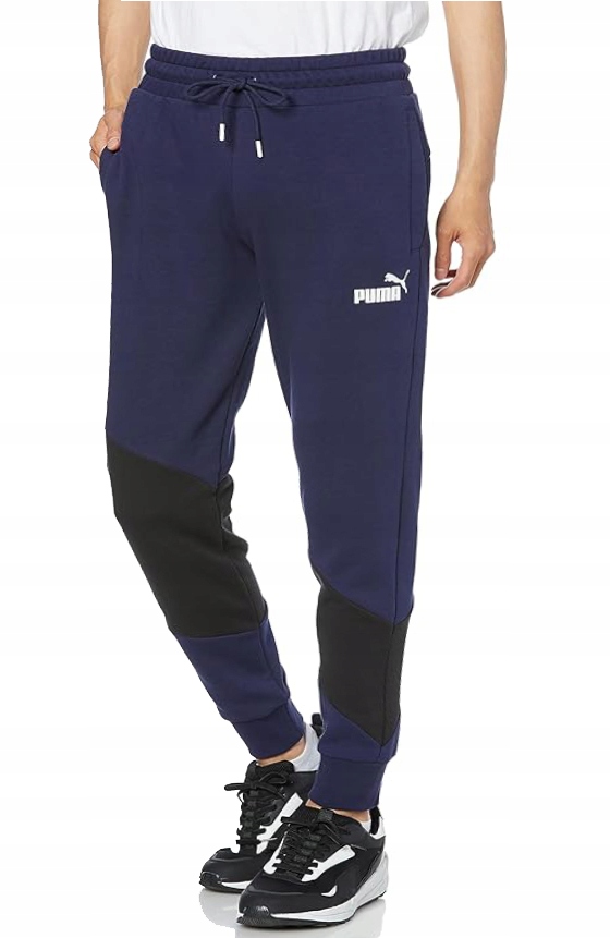 3326 Pánské Puma Bavlněné Sportovní Teplákové Kalhoty Power, Tmavě Modré, Velikost M