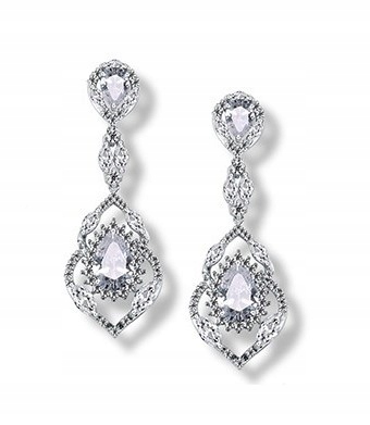 Exkluzivní Náušnice Svatební Diamantové Zirkony