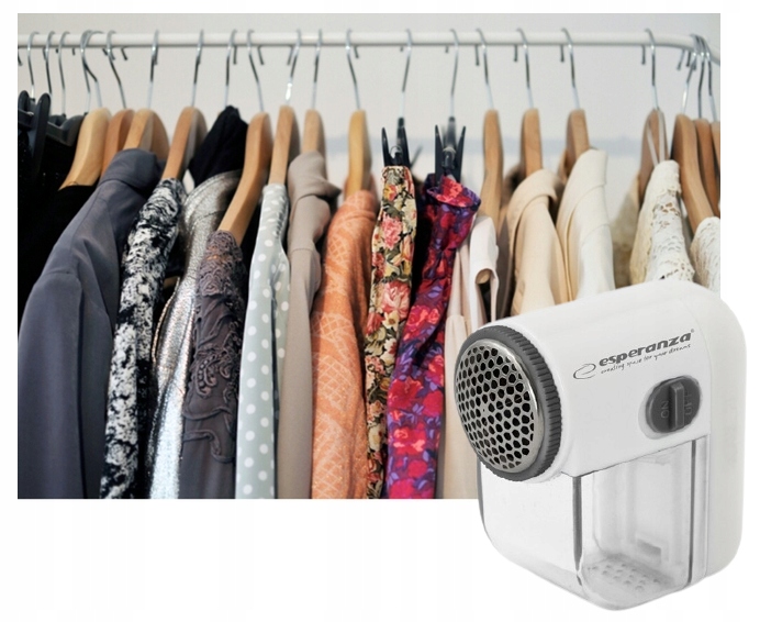 RĘCZNA GOLARKA CZYSZCZENIA USUWANIA ZMECHACEŃ UBRAŃ ODZIEŻY KŁACZKI SWETRÓW Kolor dominujący biały