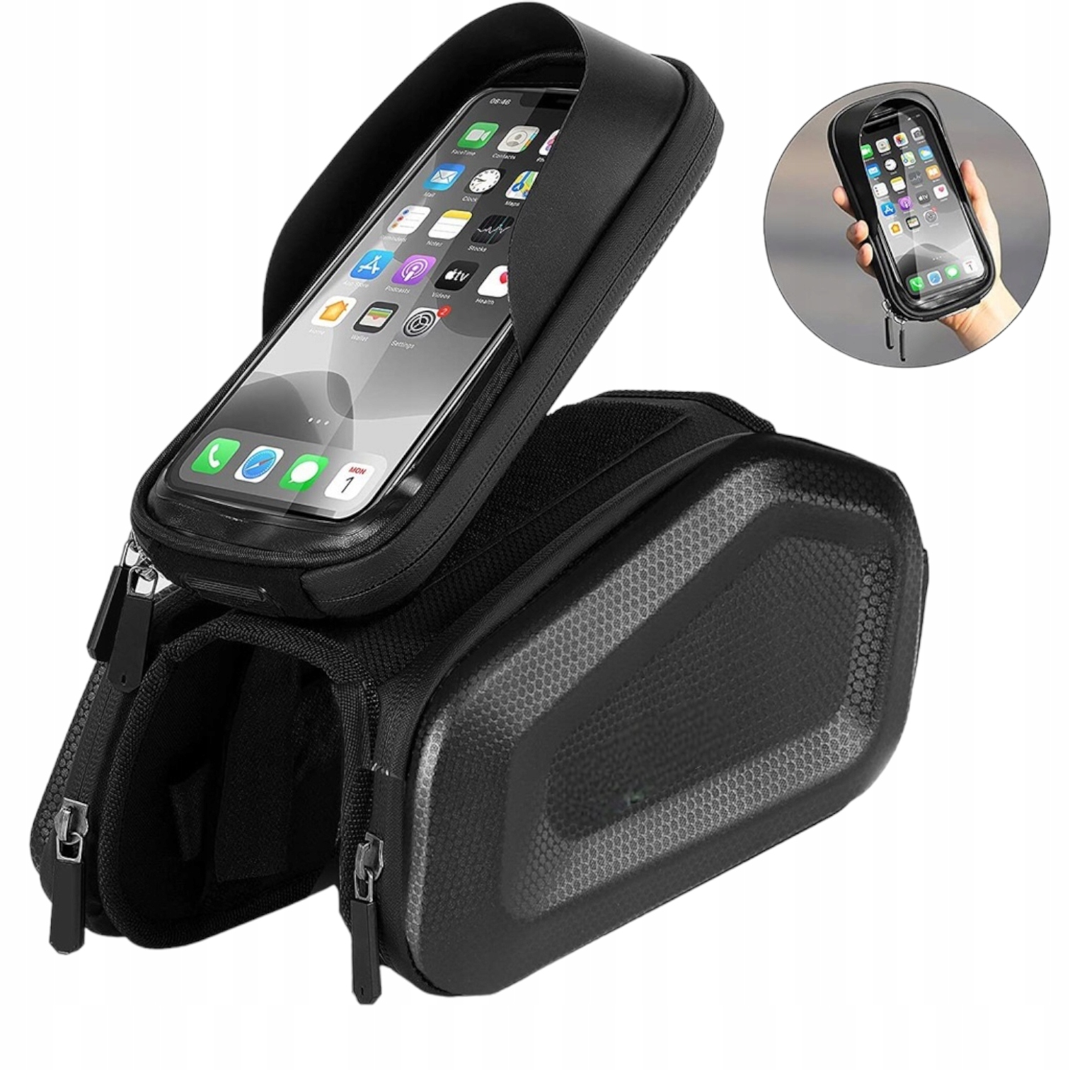 WODOODPORNA TORBA SAKWA ROWEROWA Z ODCZEPIANYM ETUI NA TELEFON NA RAMĘ 2W1 Przeznaczenie telefon
