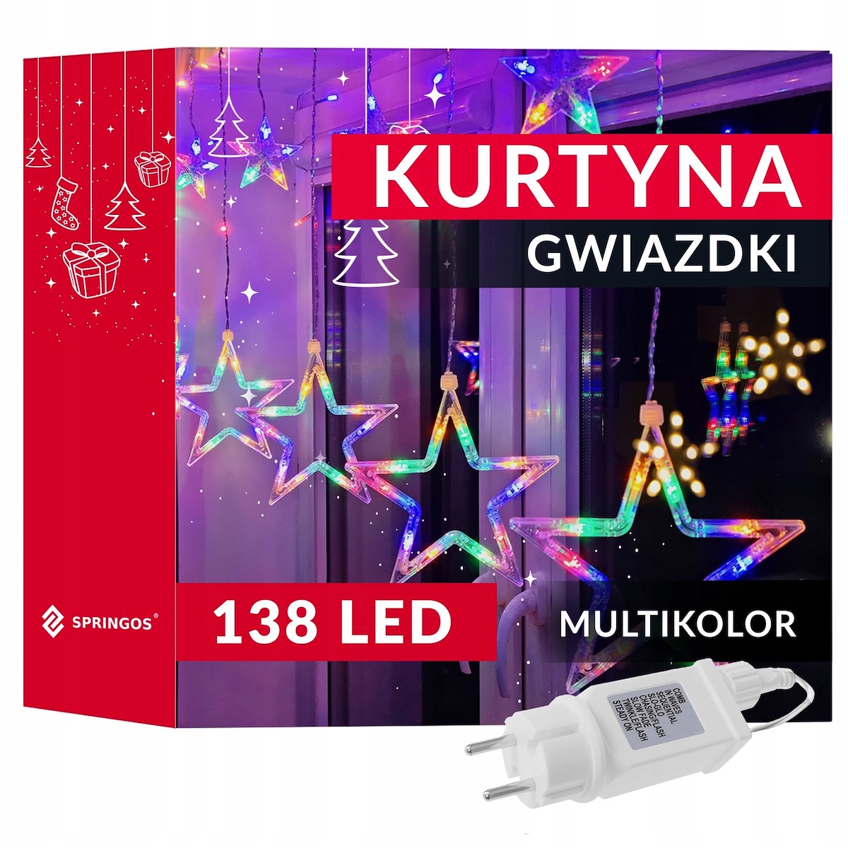 

Lampki Wiszące Sople Girlanda Kurtyna Świetlna Led